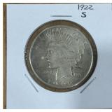 1922-S PEACE SILVER DOLLAR