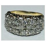 14KT YELLOW GOLD DIAMOND RING 6.50GRS