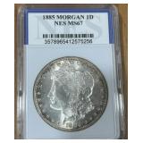 1885 MORGAN SILVER DOLLAR MS67