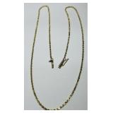 14KT YELLOW GOLD 4.28GRS 18INCH ROPE CHAIN