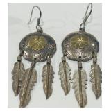 STERLING SILVER EARRINGS 17.7 GRS