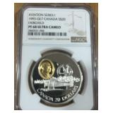 1993 GILT CANADA S 20 PF 68 ULTRA CAMEO