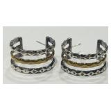 STERLING SILVER EARRINGS 18.4 GRS