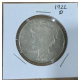 1922-D PEACE SILVER DOLLAR