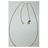 14KT YELLOW GOLD 1.70GRS 18 INCH BOX CHAIN