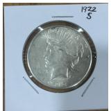 1922-S PEACE SILVER DOLLAR