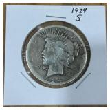 1924-S PEACE SILVER DOLLAR