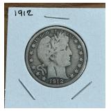 1912 BARBER HALF DOLLAR