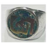 STERLING SILVER RING 9.8 GRS