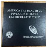 5.00  OZ 999 SILVER UNCIRCULATED COIN