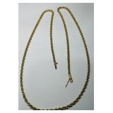 14KT YELLOW GOLD 21.50GRS 24INCH ROPE CHAIN