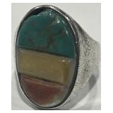 STERLING SILVER RING 17.9 GRS