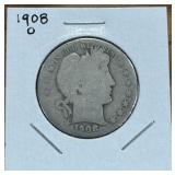 1908-O BARBER HALF DOLLAR