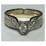 18KT WHITE GOLD DIAMOND RING 4.85GRS