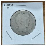 1900-S BARBER HALF DOLLAR