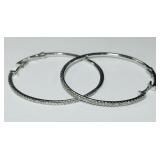 14KT WHITE GOLD DIAMOND EARRINGS 6.50GRS