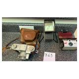 M - VINTAGE CAMERAS WITH CASES & SLIDE VIEWER (K63