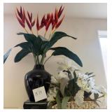 M - DECOR VASE & BASKET WITH FAUX FLOWERS (K14)