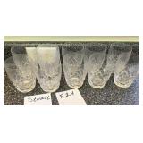 M - TEN PIECES STUART CRYSTAL GLASSWARE (K24)