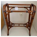 M - VINTAGE RATTAN & BAMBOO BLANKET RACK (M1)