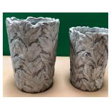 43 - TWO THREE HANDS RUSTIC-STYLE VASES (S146)