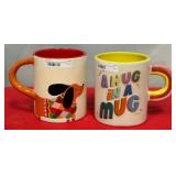 43 - COLORFUL NOVELTY CERAMIC COFFEE MUGS (C97)