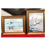 43 - COASTAL FRAMED ART PAIR