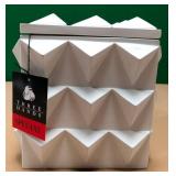43 - WHITE MODERNIST COVERED BOX (S30)