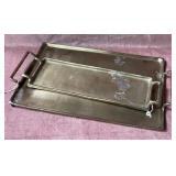43 - TWO RUSTIC SERVING TRAYS (T4)