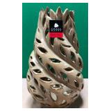 43 - DECORATIVE PIERCED CERAMIC VASE(S166)