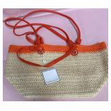 9 - STYLISH STRAW TOTE HANDBAG (E75)