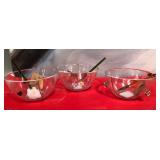 43 - HANDMADE GLASS SNACK BOWLS