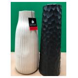 43 - TWO DECORATIVE CERAMIC VASES (P7)