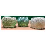 43 - THREE MOSAIC BOTIVE HOLDERS (S11)