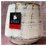 43 - THREE HANDS GOLD-RIMMED CERAMIC VASE (T23)