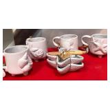 43 - COASTAL CERAMIC MUGS AND BOWLS