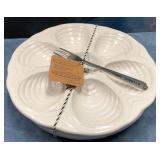 43 - CERAMIC OYSTER SERVING PLATTER (D87)