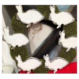 43 - RUSTIC BUNNY MOSS WREATH (A493)