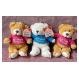 43 - LOT OF THREE CUDDLE BEARS (T28)