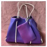 43 - PURPLE TOTE WITH POUCH (T44)