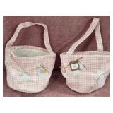 9 - TWO MUDPIE GINGHAM EASTER "BASKETS" (F111)