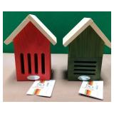 43 - TWO 50 SHADES OF NATURE BIRD HOUSES (S60)
