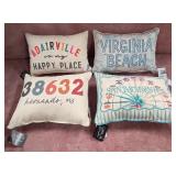 9 - LOT OF FOUR ACCENT PILLOWS (F98)