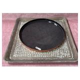 43 - LOT OF TWO DECORATIVE TRAYS (T9)