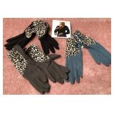 9 - THREE PAIR LEOPARD BUTTON GLOVES (W69)