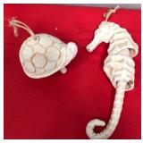 43 - TURTLE AND SEAHORSE ORNAMENTS