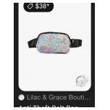 9 - FLORAL ANTI THEFT BELT BAG