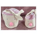 9 - TWO MUDPIE BUNNY PAILS (F108)