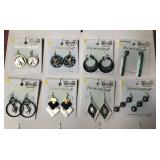 9 - EIGHT PAIR COSTUME JEWELRY EARRINGS (W114)
