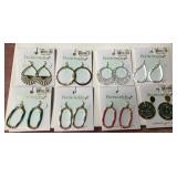 9 - EIGHT PAIR OF COSTUME JEWELRY EARRINGS (W111)